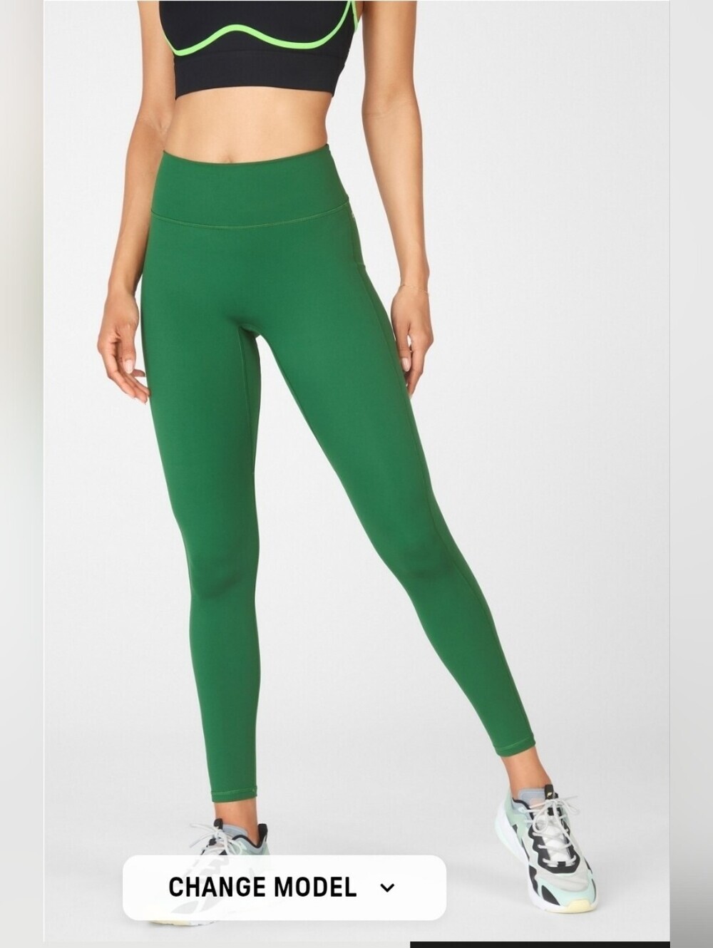 Fabletics Trinity Motion365 High Waist Pocket Leggings - Green